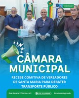 Câmara do Rio Grande recebe comitiva de vereadores de Santa Maria