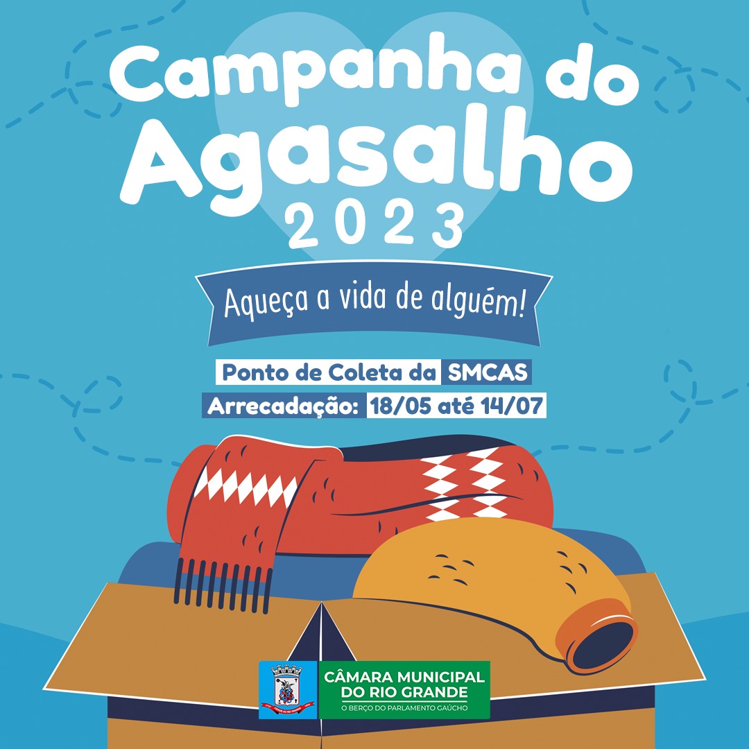 Câmara Municipal do Rio Grande é um dos pontos de coleta da Campanha do Agasalho de 2023