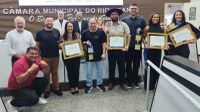 CÂMARA MUNICIPAL OUTORGOU VOTO DE LOUVOR A ATLETAS DE DESTAQUE NO JIU-JITSU