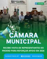 Câmara Municipal recebe policiais do PROERD e reforça parceria com programa educativo