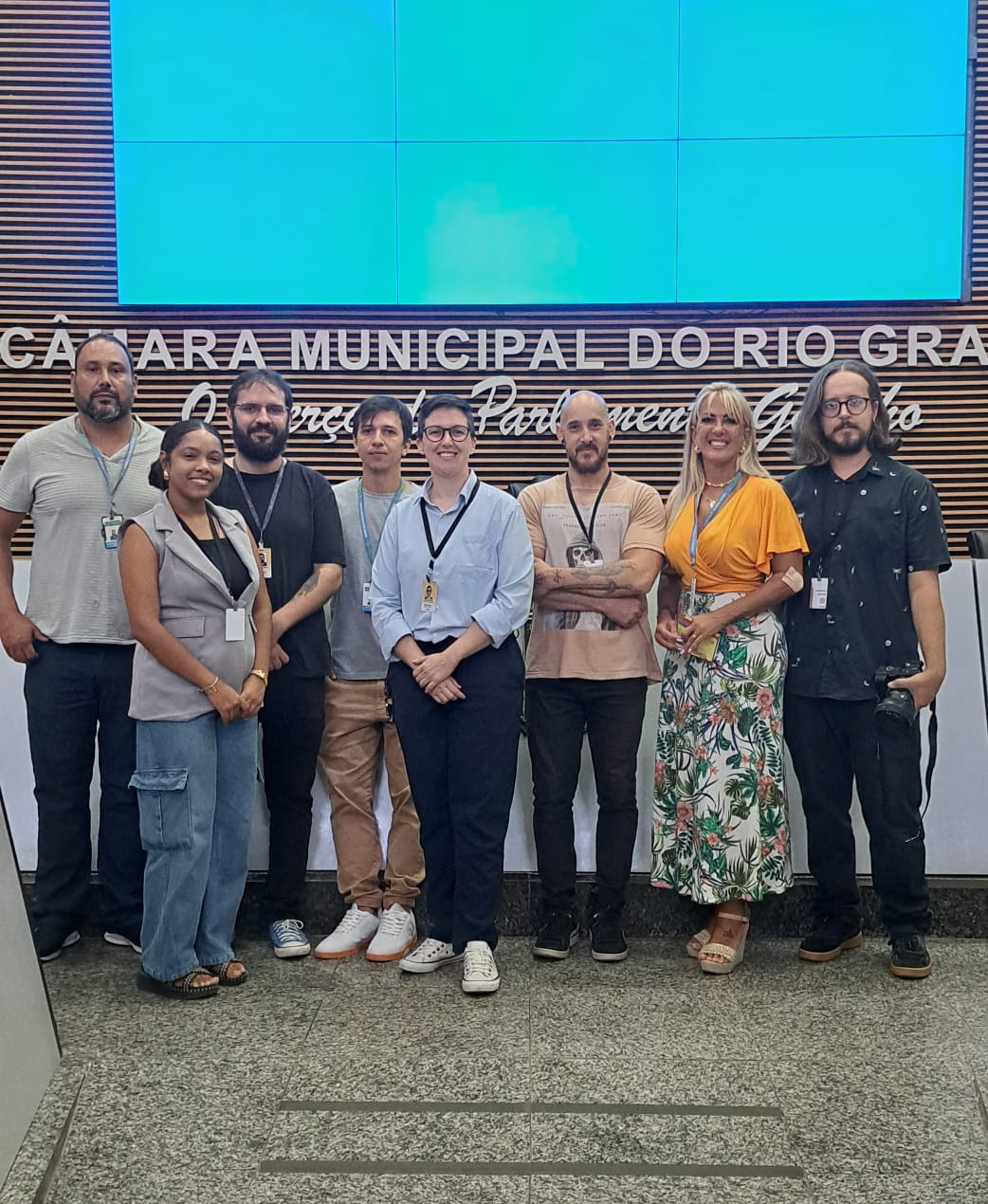 Equipe da SECOM/FURG realiza visita técnica à Câmara Municipal