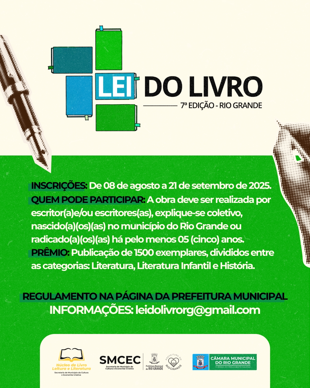 Lei do Livro - Inscrições.