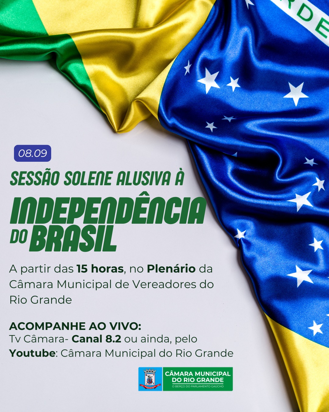 Sessão Solene marca celebração da Independência do Brasil.